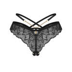 Matildea Black crotchless thong L/XL