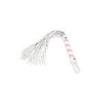 White &amp; Pink Leather Flogger