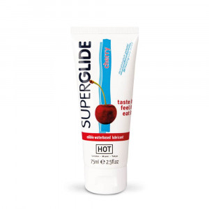 HOT Superglide edible lubricant waterbased - CHERRY 75 ml