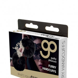 GP Furry Handcuffs Black
