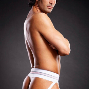 Microfiber Jock Strap White S/M