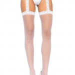 Sheer Thigh Highs - WHITE - O/S - HOSIERY