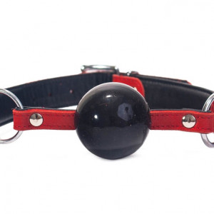 Silicone Ball Gag Black/Red