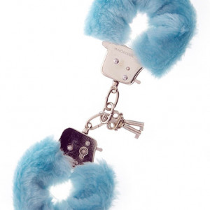 Metal Handcuff With Plush Blue