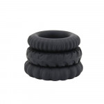 Titan 3 in 1 Silicone Rings Black