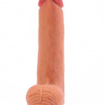 Dual-Layered 8 inch Silicone Dildo Flesh