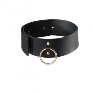 Maze Wide Choker With Leash Black