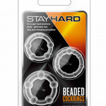 Stay Hard Beaded Cockrings Clear