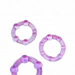 Stay Hard Beaded Cockrings Purple