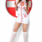 CR 3854 S/M White Sexy Nurse Costume Dress