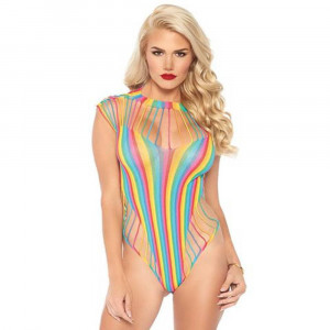 Shredded Opaque Cut Out Teddy Rainbow O/S