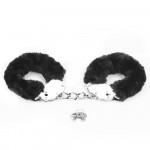 Fetish Pleasure Fluffy Hand Cuffs Black