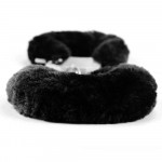 Fetish Pleasure Fluffy Hand Cuffs Black