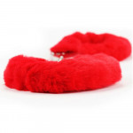 Fetish Pleasure Fluffy Hand Cuffs Red