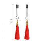 Glamor Tassel Nipple Clamp Red