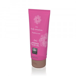 Massage- &amp; Glide Gel 2 in 1 - Raspberry scent 200ml