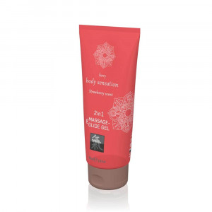 Massage- &amp; Glide Gel 2 in 1 - Strawberry scent 200ml