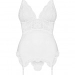 810-COR-2 corset &amp; thong white S/M