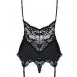 810-COR-1 corset &amp; thong black S/M