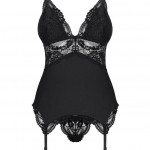 810-COR-1 corset &amp; thong black S/M