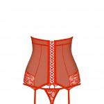 838-COR-3 corset &amp; thong red S/M