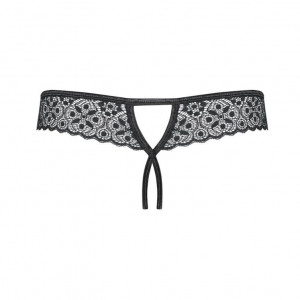 Shibu crotchless thong black S/M