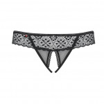 Shibu crotchless thong black S/M