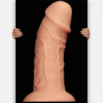 9.5'' Realistic Curved Dildo Flesh