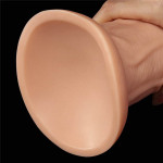 9.5'' Realistic Curved Dildo Flesh