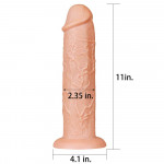 11'' Realistic Long Dildo Flesh