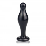 4.5" Glass Romance Anal Plug Black