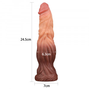 9.5'' Dual layered Liquid Silicone Nature Cock