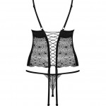 Sharlotte corset &amp; thong black L/XL