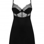 Sharlotte chemise &amp; thong black S/M