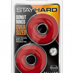 STAY HARD DONUT RINGS OVERSIZED RED