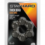 STAY HARD THICK BEAD COCK RING BLACK