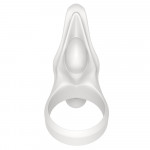 Power Clit Silicone Cockring White