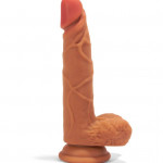 XMEN 7.6 inch Double Layer Silicon Dildo Brown