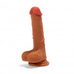 X-MEN 8.3 inch Double Layer Silicone Dildo Brown