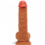 X-MEN 8.3 inch Double Layer Silicone Dildo Brown