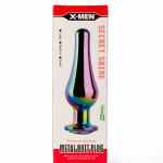 X-MEN Secret Shine Metal Butt Plug Rainbow S