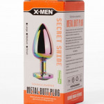 X-MEN Secret Shine Metal Butt Plug Rainbowheart L