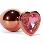 X-MEN Secret Shine Metal Butt Plug Rose Gold Heart L