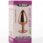 X-MEN Secret Shine Metal Butt Plug Rose Gold Heart L