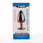 X-MEN Secret Shine Metal Butt Plug Rainbow L