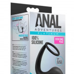 ANAL ADVENTURES COCK RING PLUG BLACK