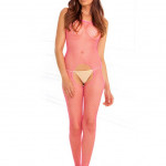 Net Suspender Bodystock Pink