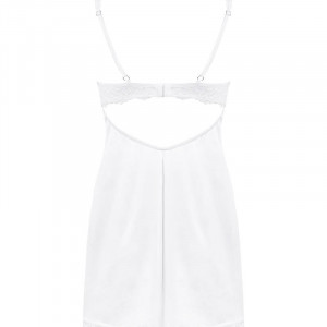 Amor Blanco underwire chemise &amp; thong white S/M