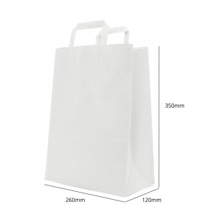 Paper Bag (White) - 260x350x120 mm