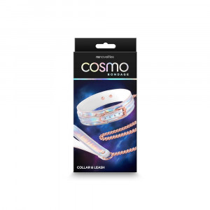 Cosmo Bondage - Collar &amp; Leash - Rainbow